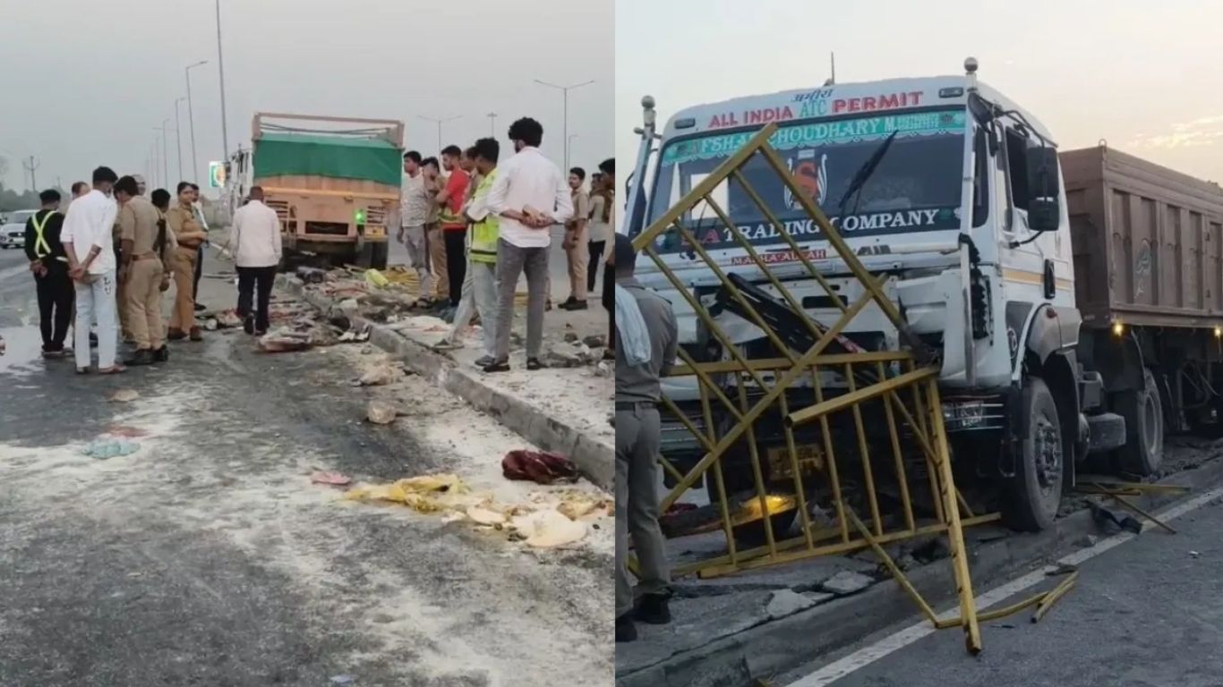 अनियंत्रित ट्रक ने बस से उतर रहे यात्रियों को कुचला, 2 की मौत, 7 लोग गंभीर रूप से घायल